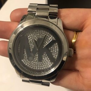 Michael Kors silver watch.